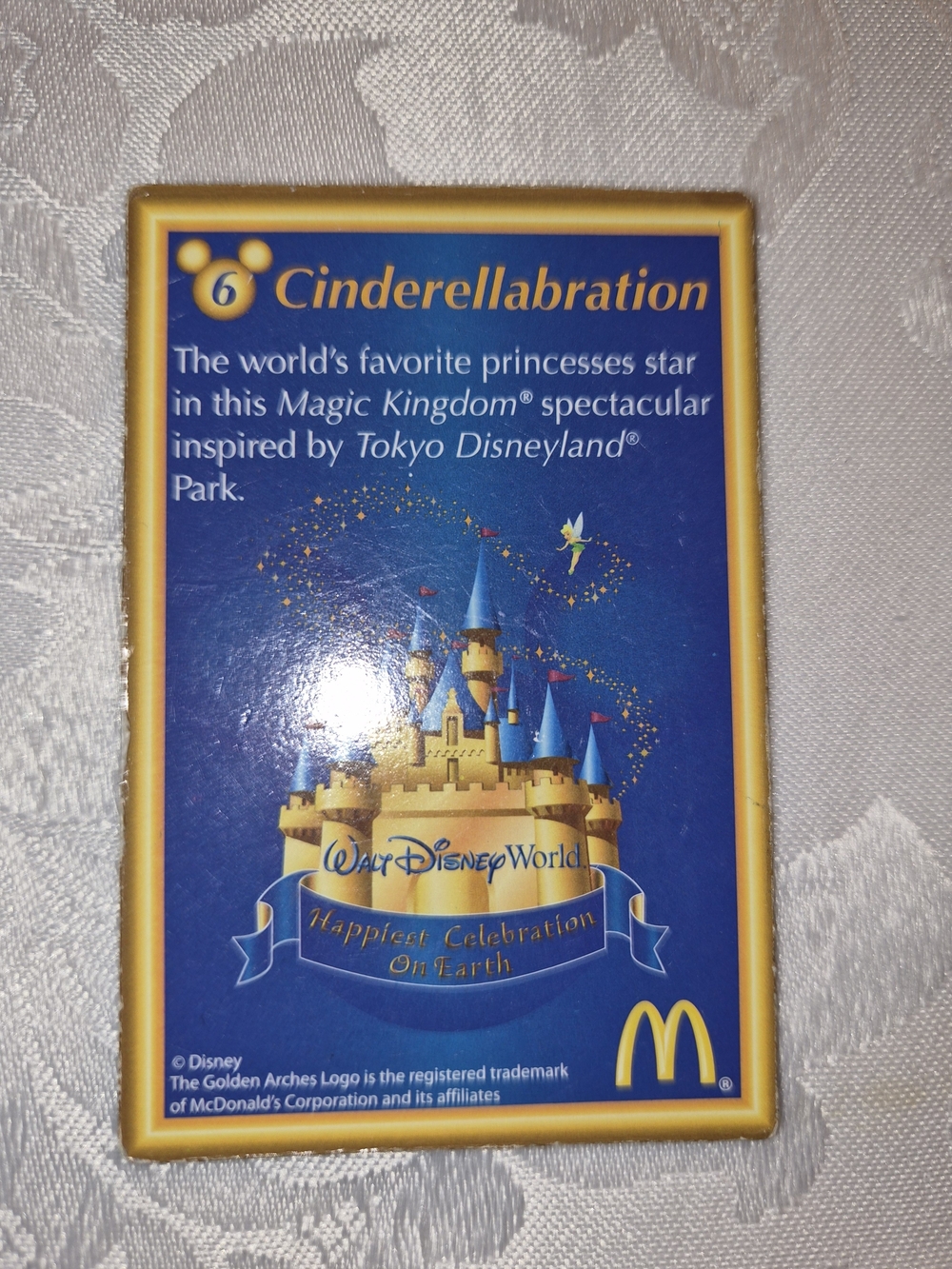McDonald's Disney Cinderella Celebration Collectible Card – Blue & Gold
